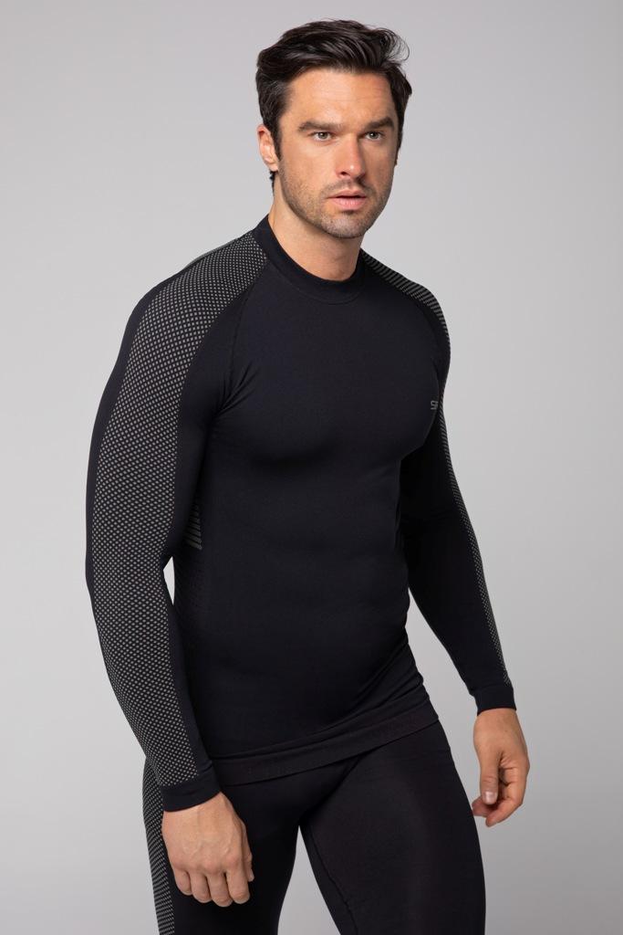 Spaio SPAIO MAGLIA M/L TERMOATTIVA "FIERCE" NERO/GRIGIO Italia