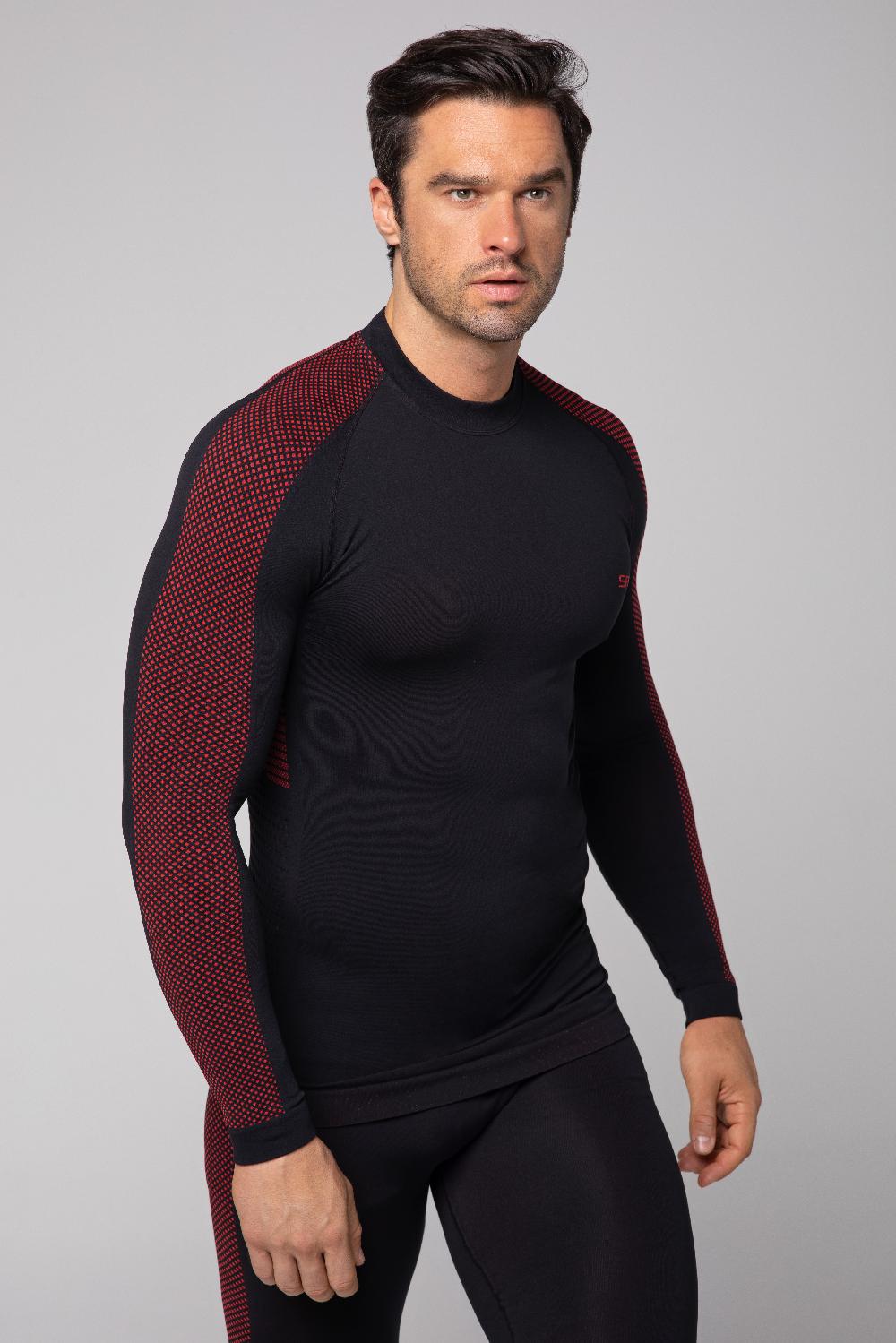 Spaio SPAIO MAGLIA M/L TERMOATTIVA "FIERCE" NERO/ROSSO 2025
