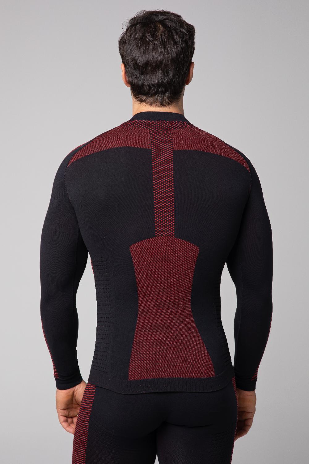 Spaio SPAIO MAGLIA M/L TERMOATTIVA "FIERCE" NERO/ROSSO 2025