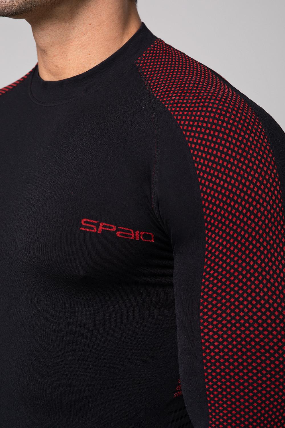 Spaio SPAIO MAGLIA M/L TERMOATTIVA "FIERCE" NERO/ROSSO 2025