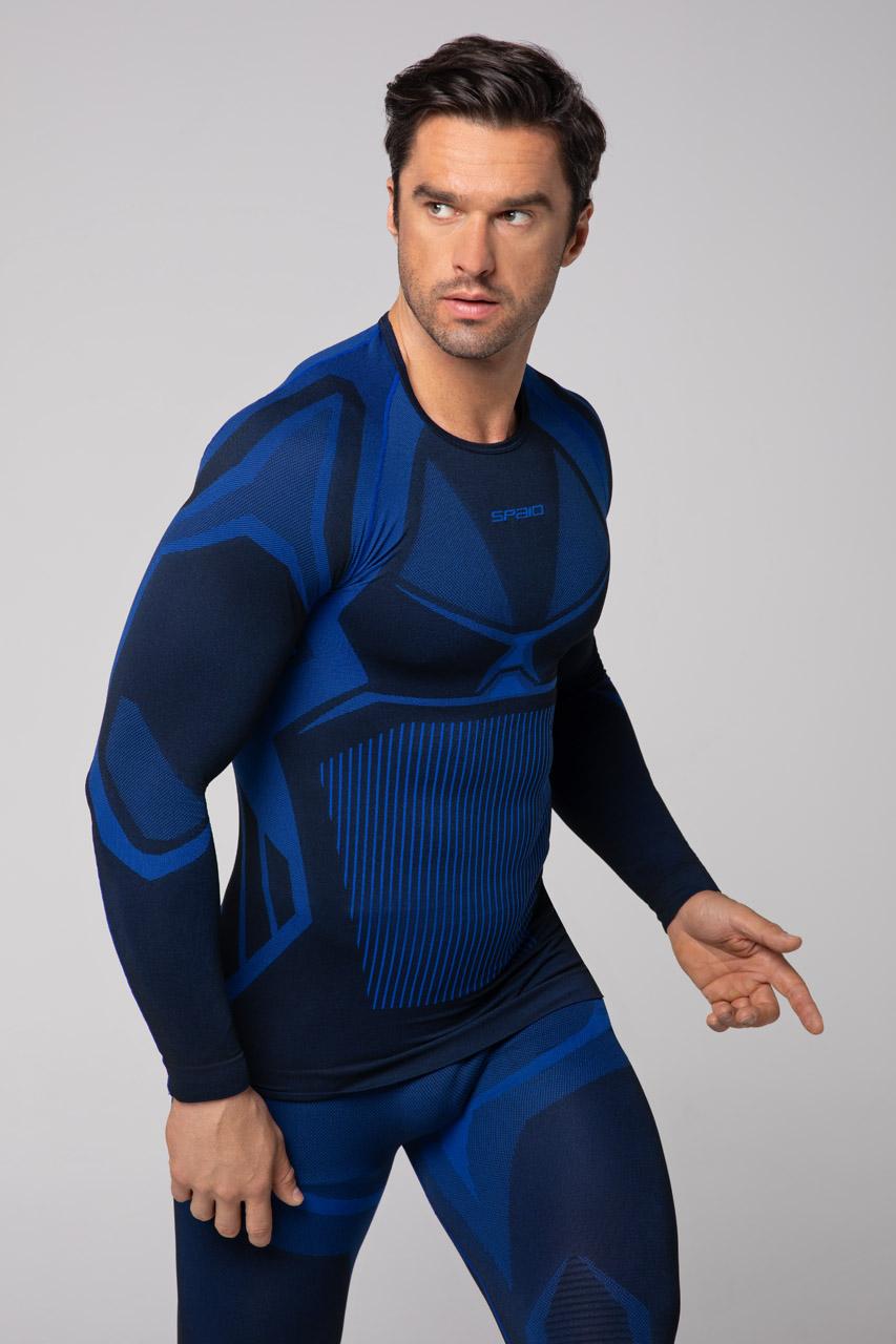 Spaio SPAIO MAGLIA M/L TERMOATTIVA "CONFIDENCE" NERO/ROYAL BLUE Promozione