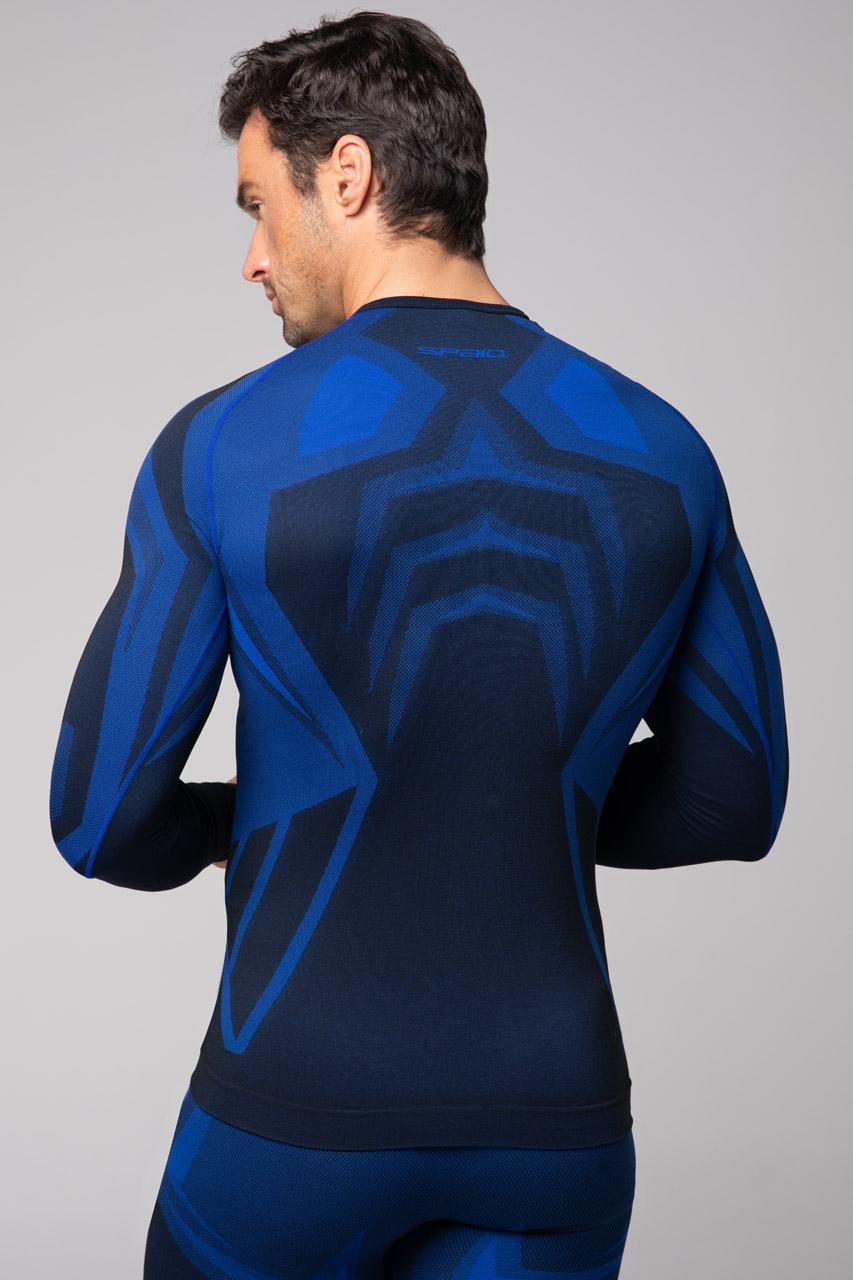 Spaio SPAIO MAGLIA M/L TERMOATTIVA "CONFIDENCE" NERO/ROYAL BLUE Promozione
