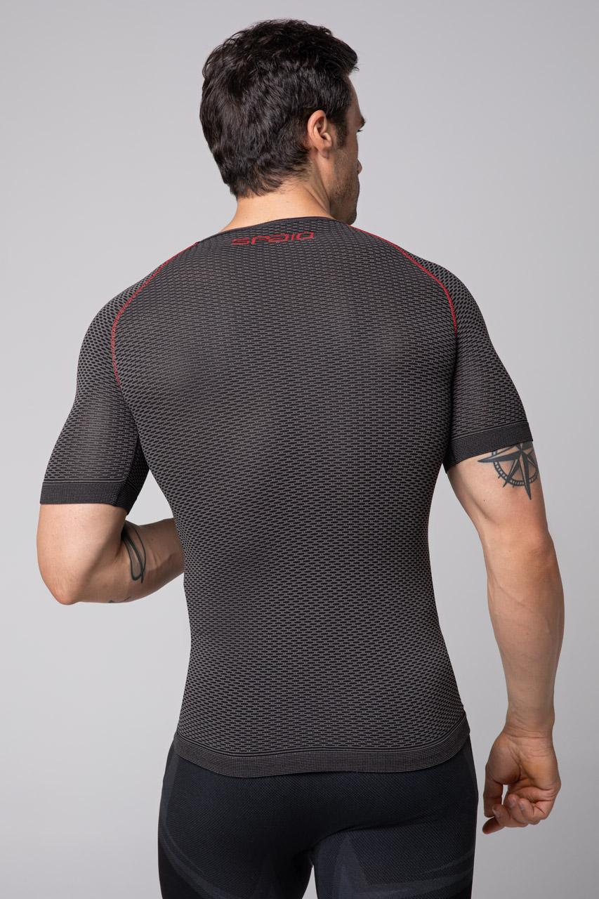 Spaio SPAIO CAMICIA TERMOATTIVA CON MANICHE CORTE BREATH NERO/GRIGIO Pezzi Unici