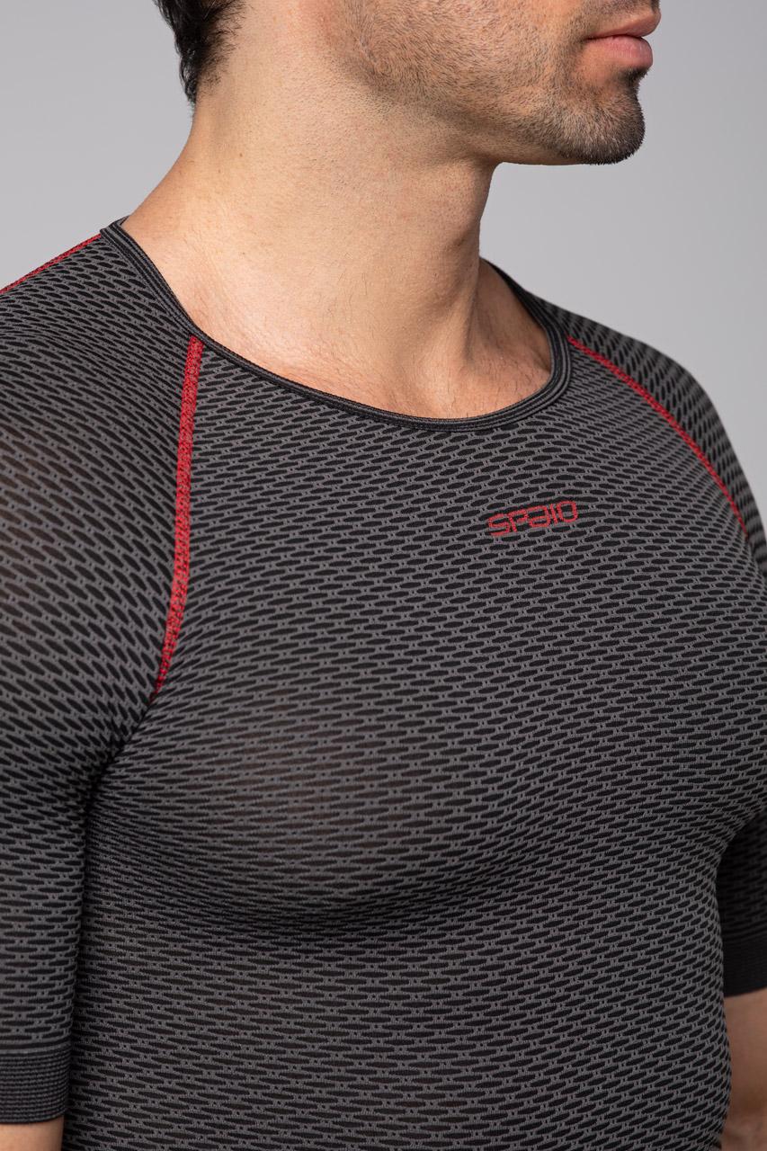 Spaio SPAIO CAMICIA TERMOATTIVA CON MANICHE CORTE BREATH NERO/GRIGIO Pezzi Unici