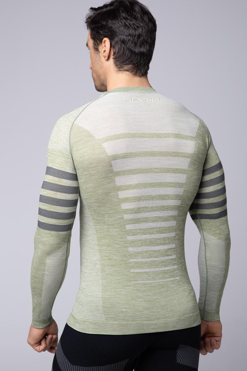 Spaio SPAIO MAGLIA M/L TERMOATTIVA "RUN" OLIVE GREEN Qualità Garantita
