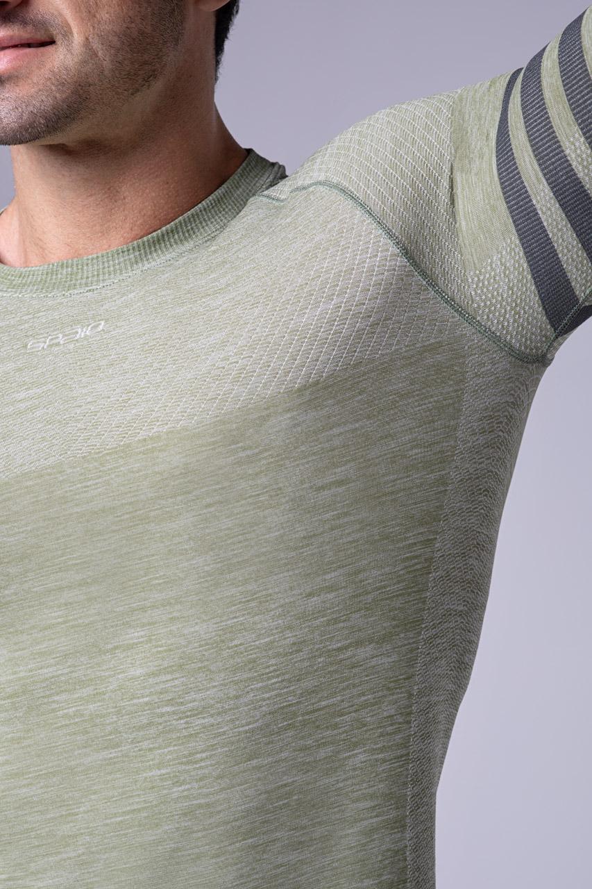 Spaio SPAIO MAGLIA M/L TERMOATTIVA "RUN" OLIVE GREEN Qualità Garantita