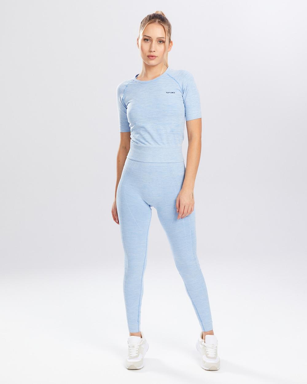 Spaio SPAIO RASHGUARD MELANGE MANICHE CORTE LINCHEN BLUE Soddisfazione Garantita