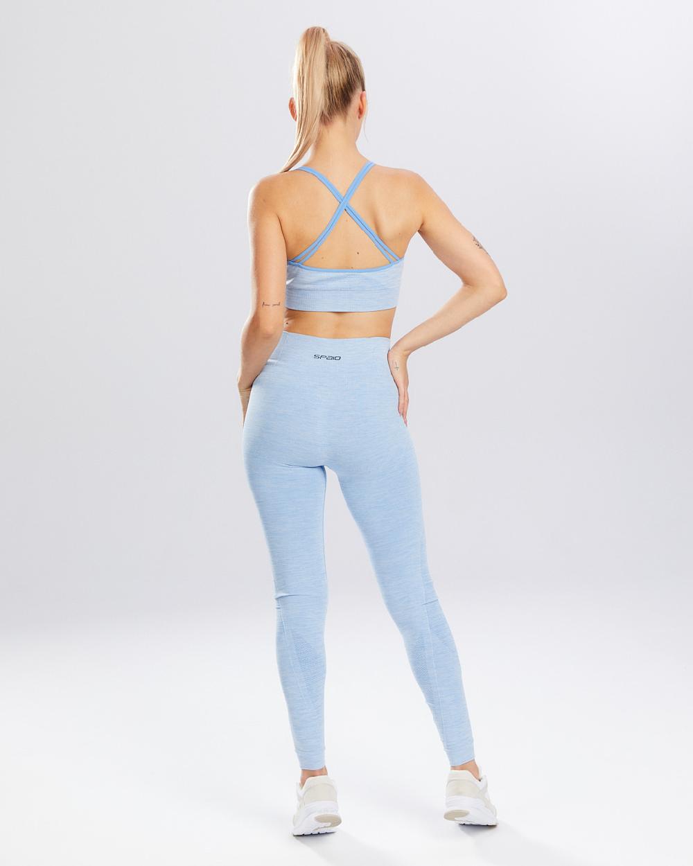 Spaio SPAIO LEGGINSY MELANGE LINCHEN BLUE Qualità Garantita