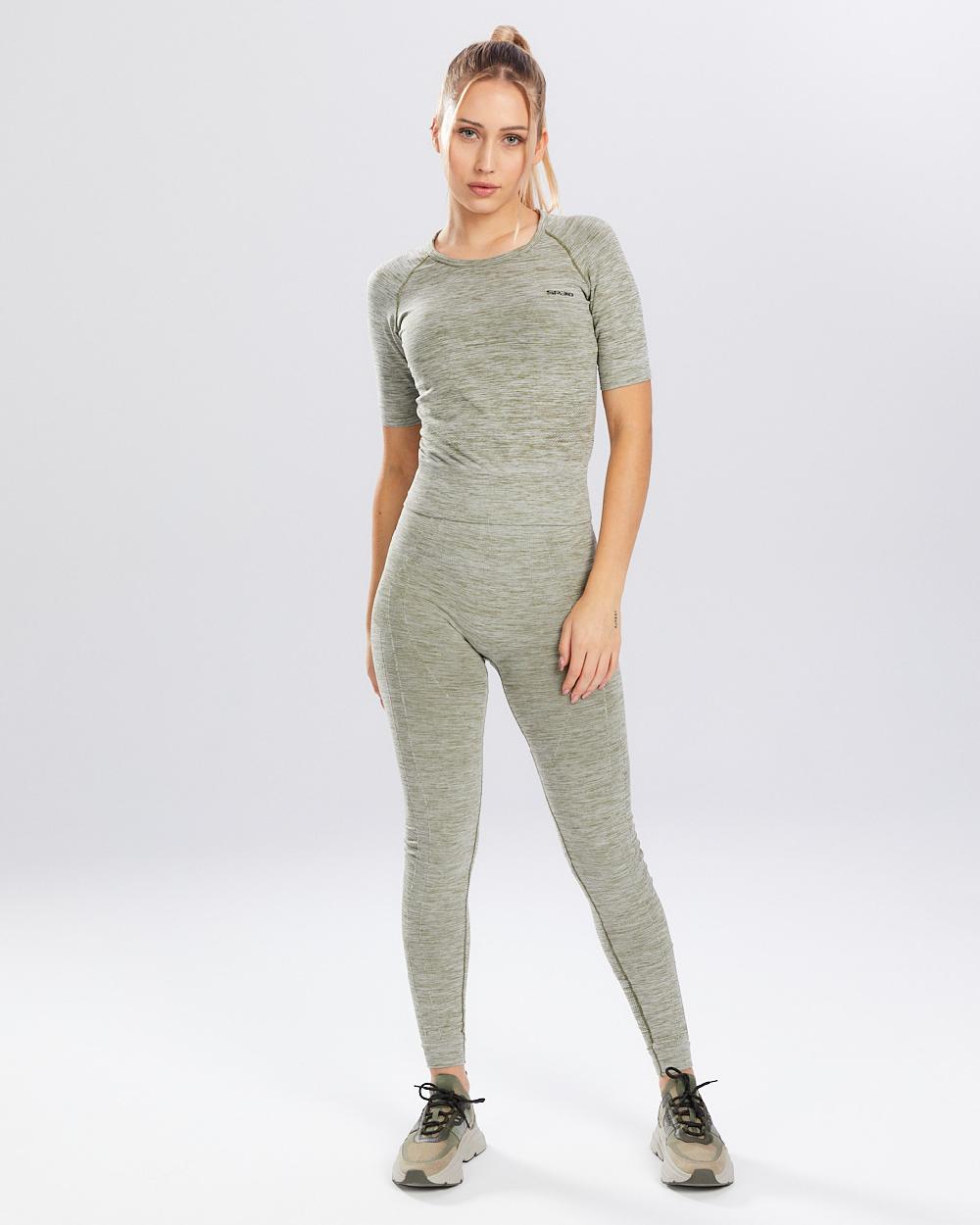 Spaio SPAIO RASHGUARD MELANGE MANICHE CORTE KHAKI Consegna Veloce