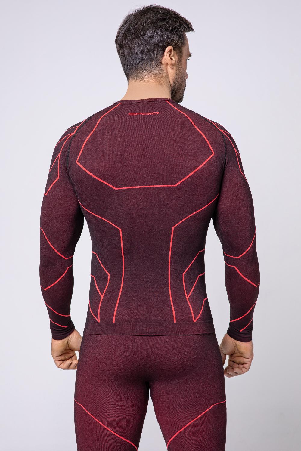 Spaio SPAIO MAGLIETTA CON MANICHE LUNGHE "RAPID" UOMO NERO/ROSSO Novità