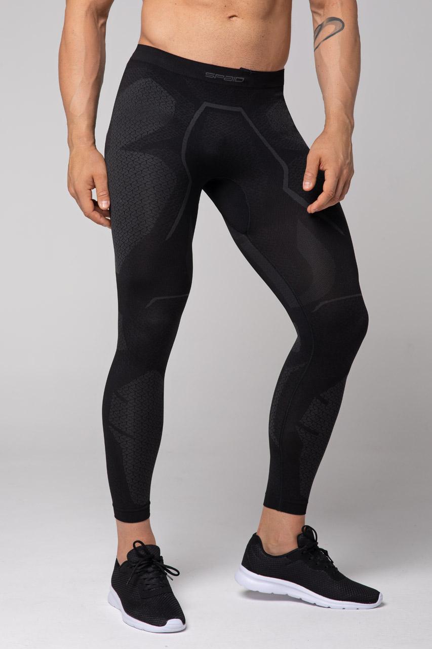 Spaio SPAIO LEGGINS TERMOATTIVI "ADRENALINE" UOMO NERO/GRIGIO In Saldo