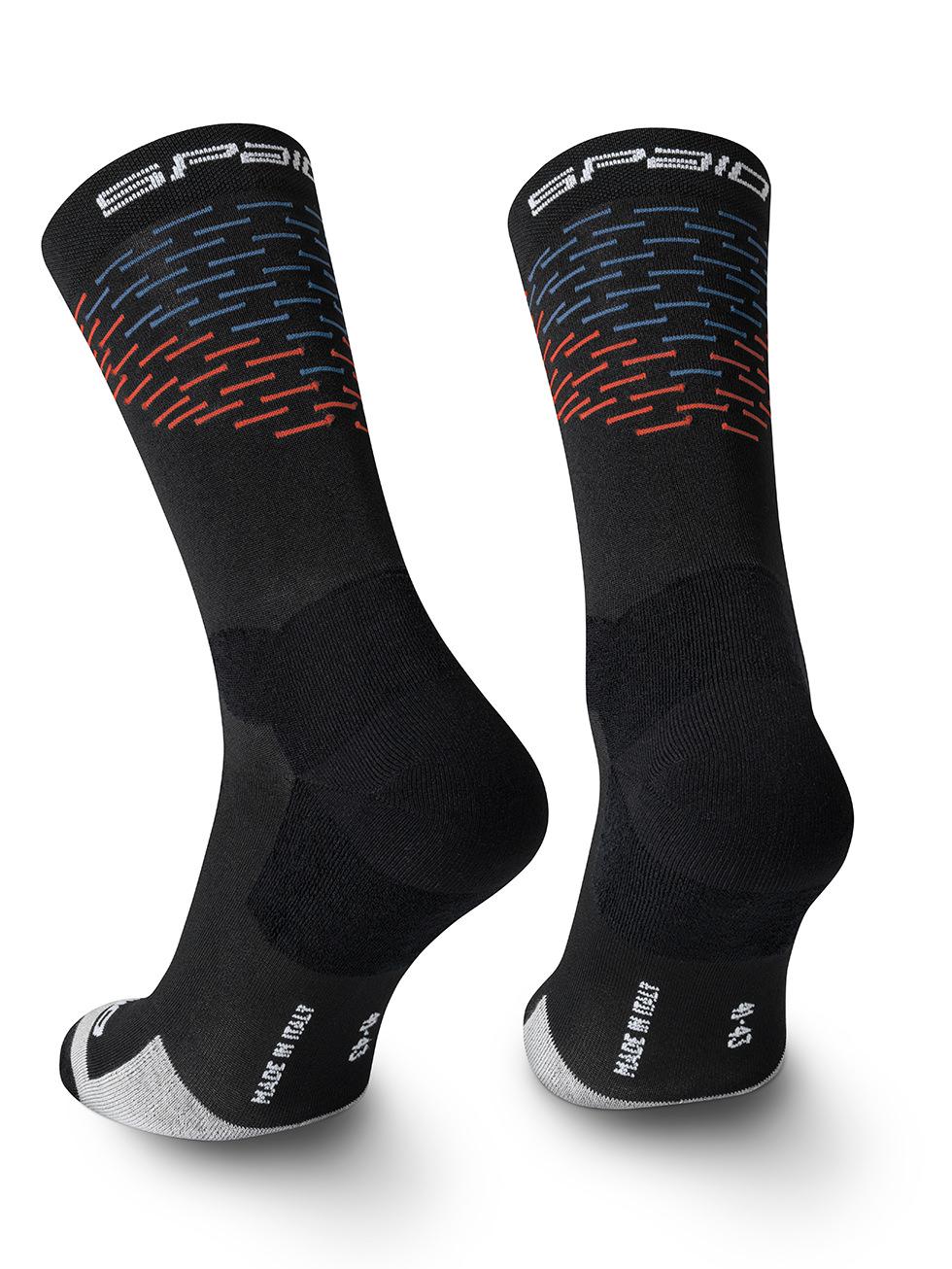 Spaio SPAIO CALZINI DA TREKKING MERINO BLACK/ORANGE/BLUE Saldi Di Fabbrica