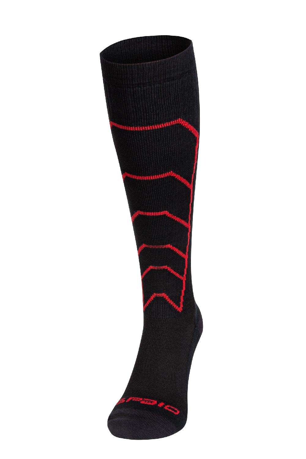 Spaio CALZE LUNGHE A COMPRESSIONE "RAPID" NERO/ROSSO Moda