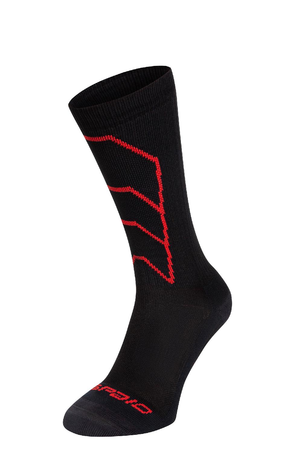 Spaio CALZE A COMPRESSIONE "RAPID" NERO/ROSSO Novità