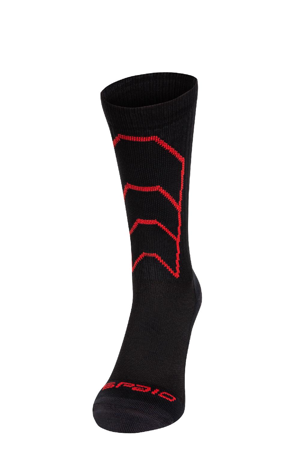 Spaio CALZE A COMPRESSIONE "RAPID" NERO/ROSSO Novità