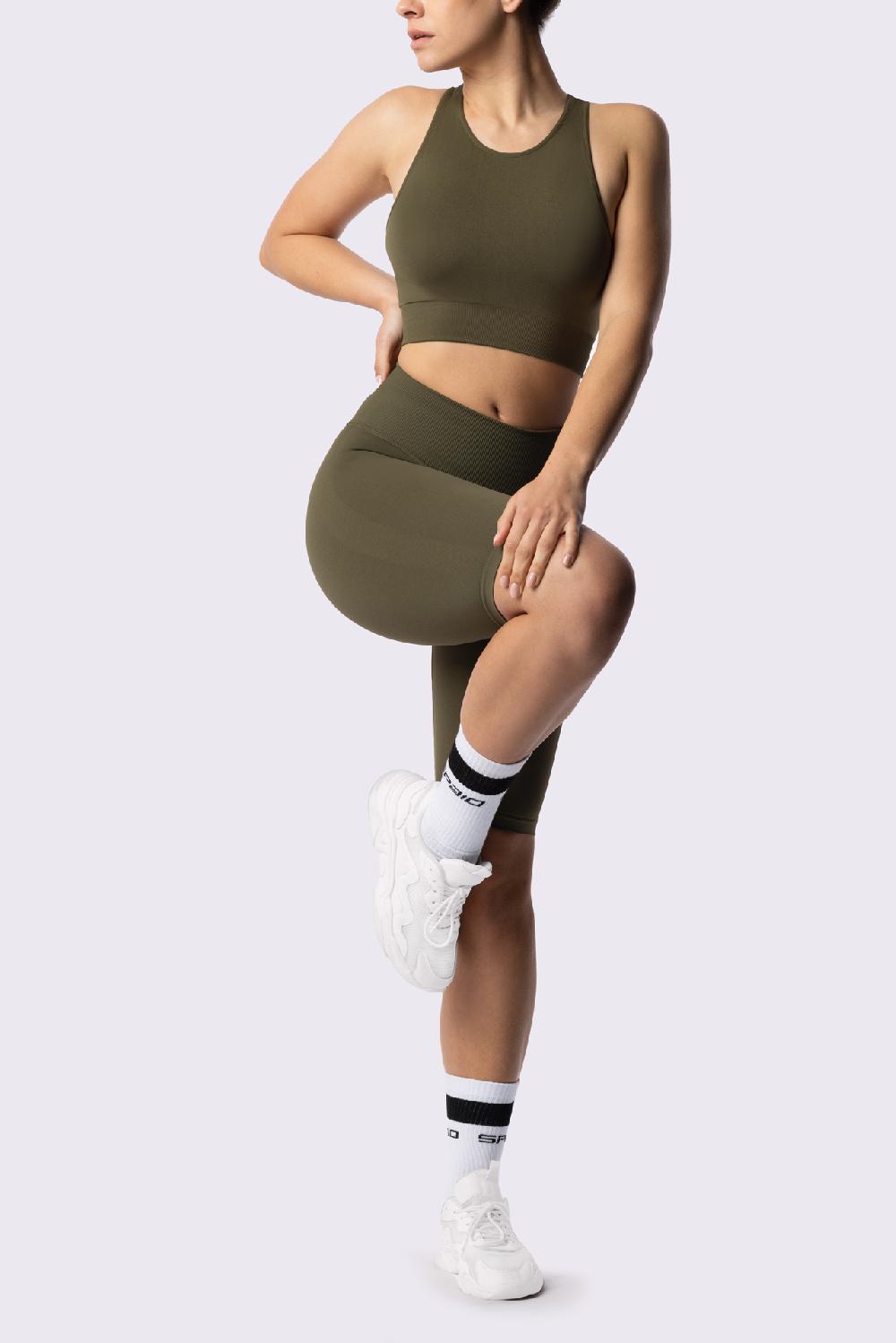 Spaio SPAIO REGGISENO SPORTIVO PERFORMANCE KHAKI Qualità Garantita