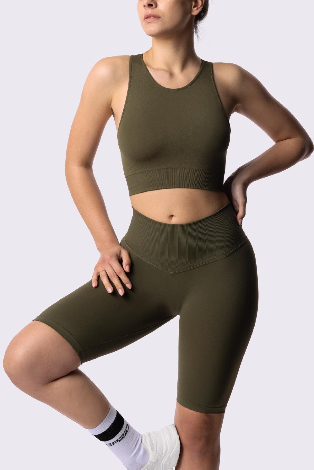 Spaio SPAIO REGGISENO SPORTIVO PERFORMANCE KHAKI Qualità Garantita