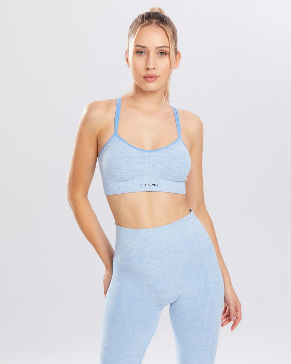 Spaio SPAIO REGGISENO SPORTIVO MELANGE LINCHEN BLUE In Vendita