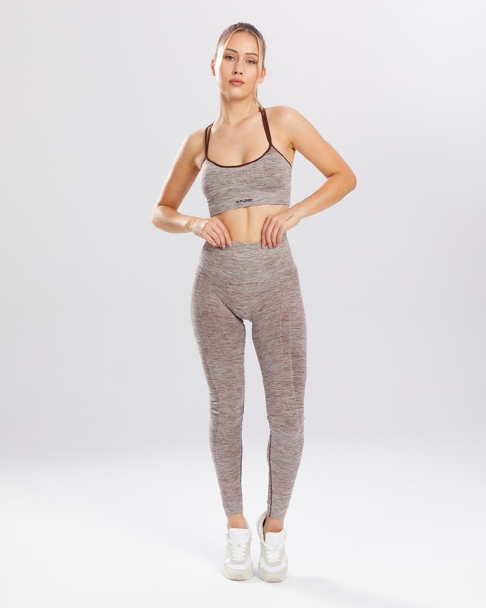Spaio SPAIO REGGISENO SPORTIVO MELANGE COFFEE Offerte