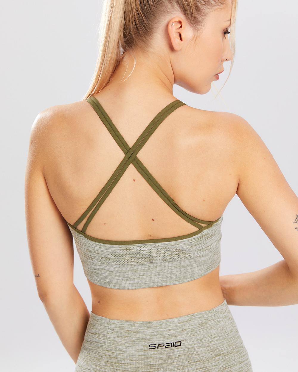 Spaio SPAIO REGGISENO SPORTIVO MELANGE KHAKI Hotsell