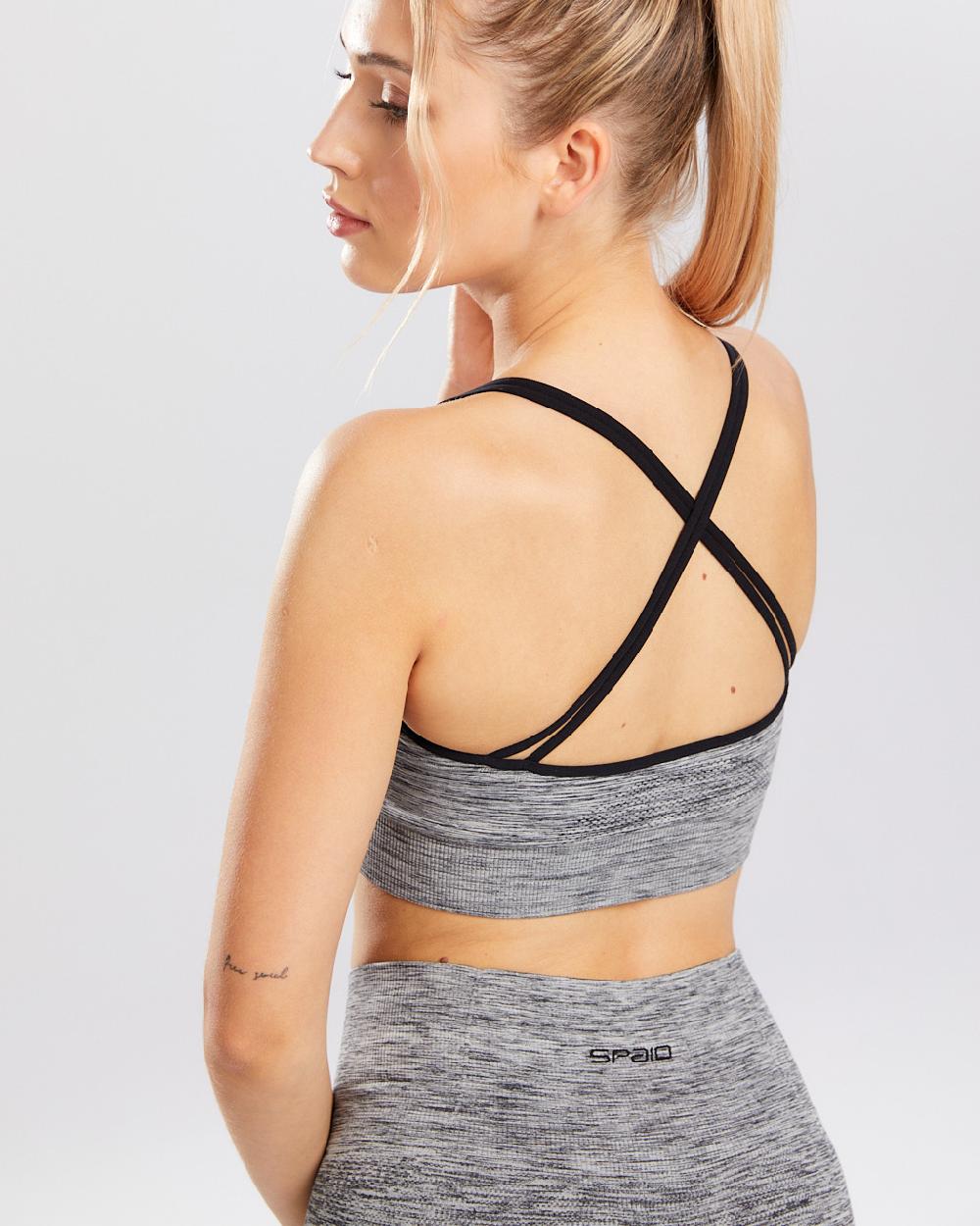 Spaio SPAIO REGGISENO SPORTIVO MELANGE GREY Vendita Calda