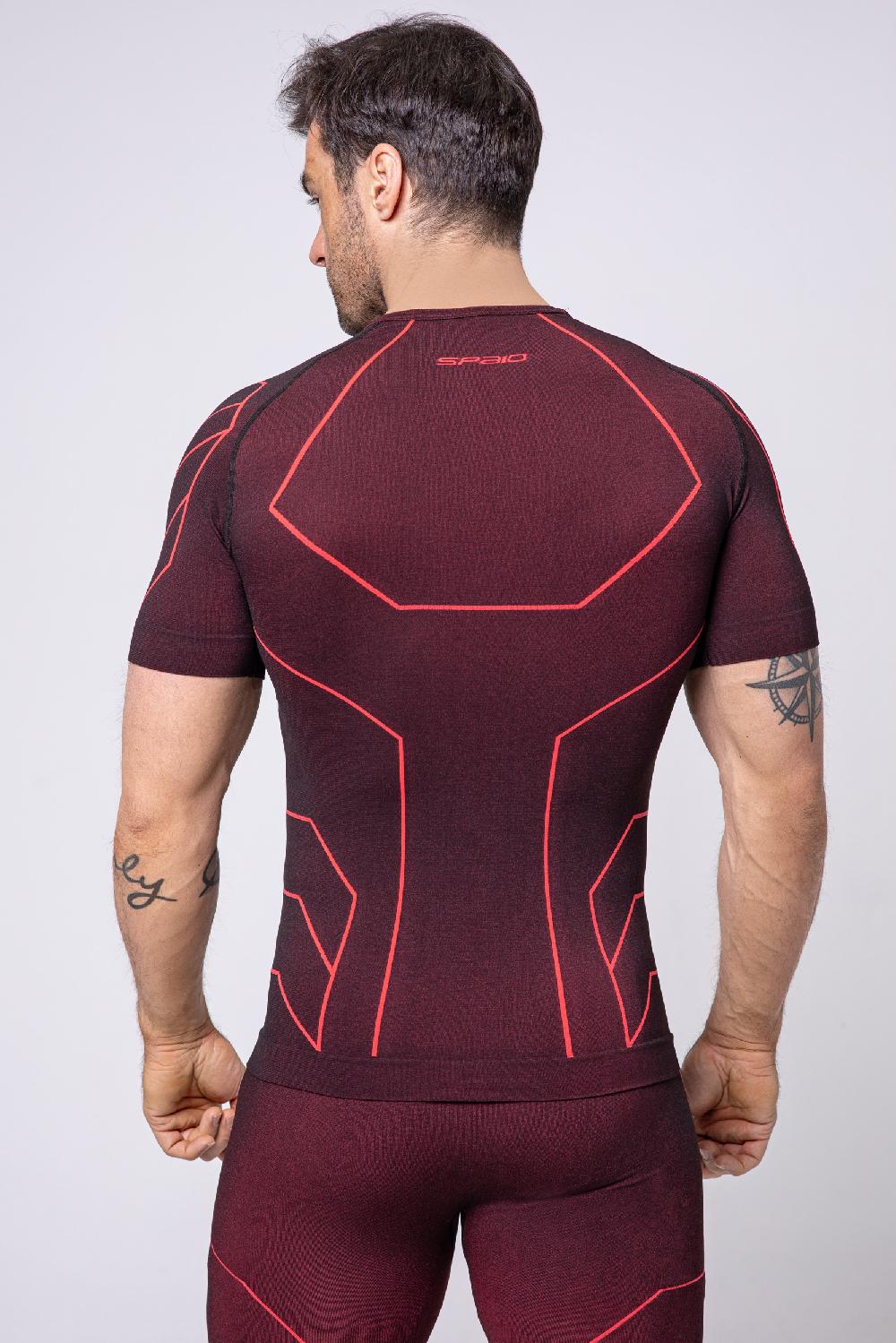 Spaio MAGLIETTA DA UOMO MC "RAPID" NERO/ROSSO In Linea