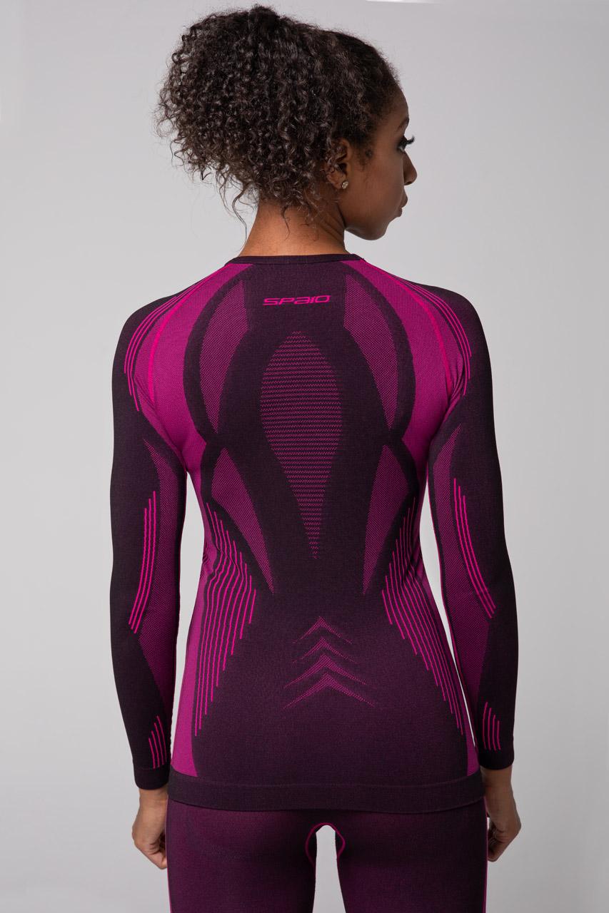 Spaio SPAIO MAGLIA M/L TERMOATTIVA POWERFUL NERO/FUXIA Presa