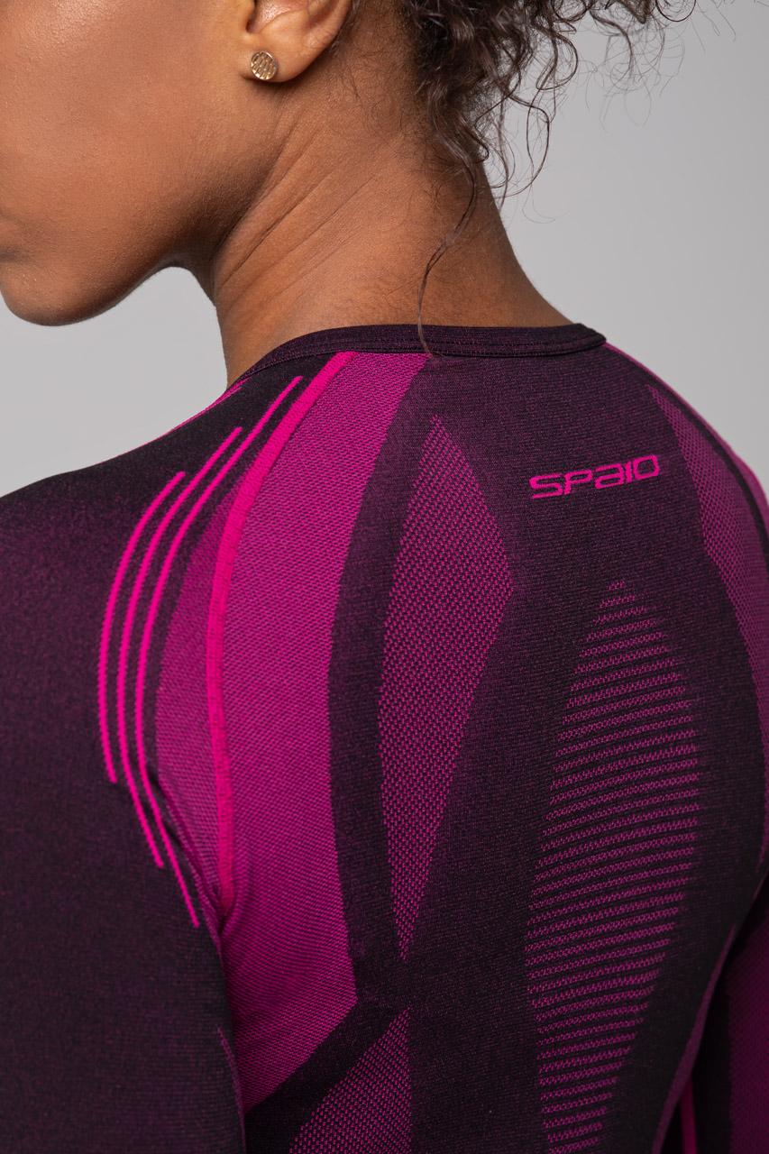 Spaio SPAIO MAGLIA M/L TERMOATTIVA POWERFUL NERO/FUXIA Presa