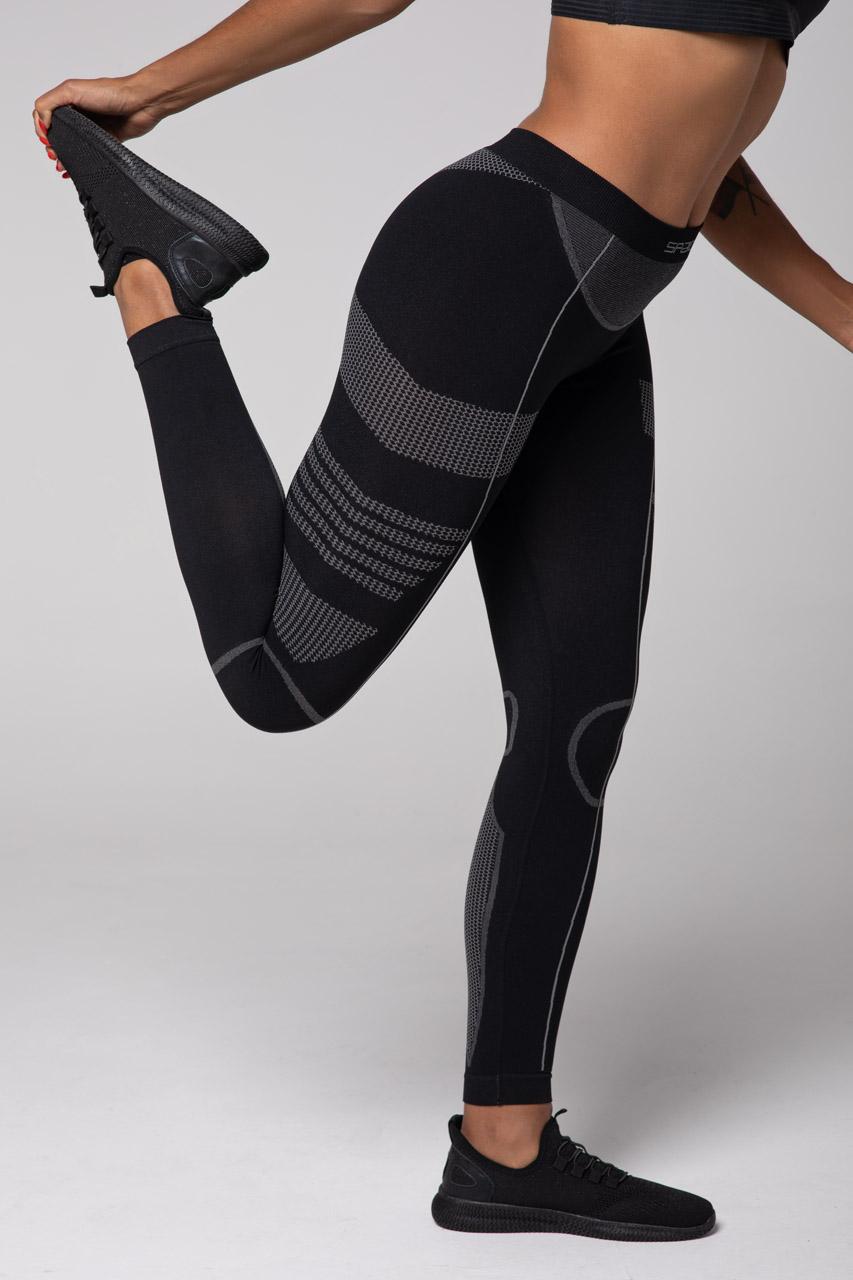 Spaio SPAIO LEGGINS TERMOATTIVI "THERMO-EVO" DONNA NERO/GRIGIO Italia