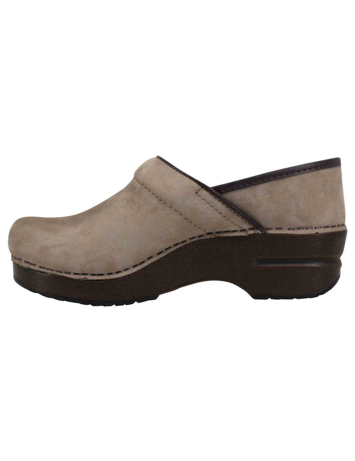 Spatarella Clogs donna Professional in nabuk taupe Novità