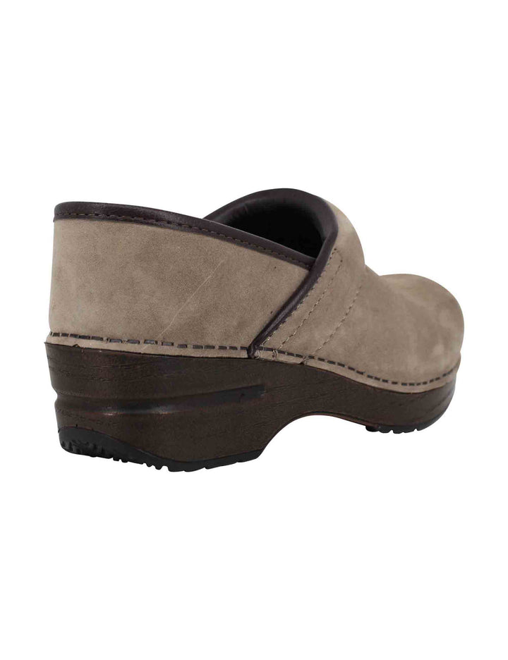 Spatarella Clogs donna Professional in nabuk taupe Novità