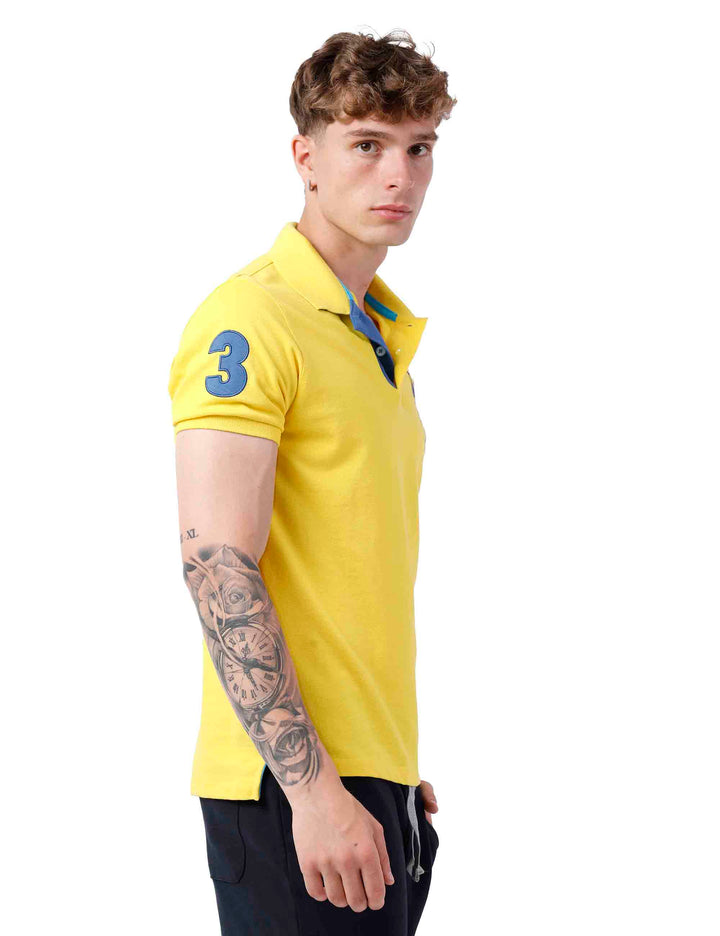Spatarella Polo uomo in cotone giallo Negozi Online