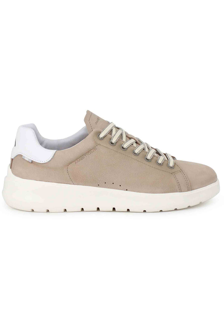 Spatarella Sneakers uomo Hover in nabuk sabbia con suola alta in gomma Offerta