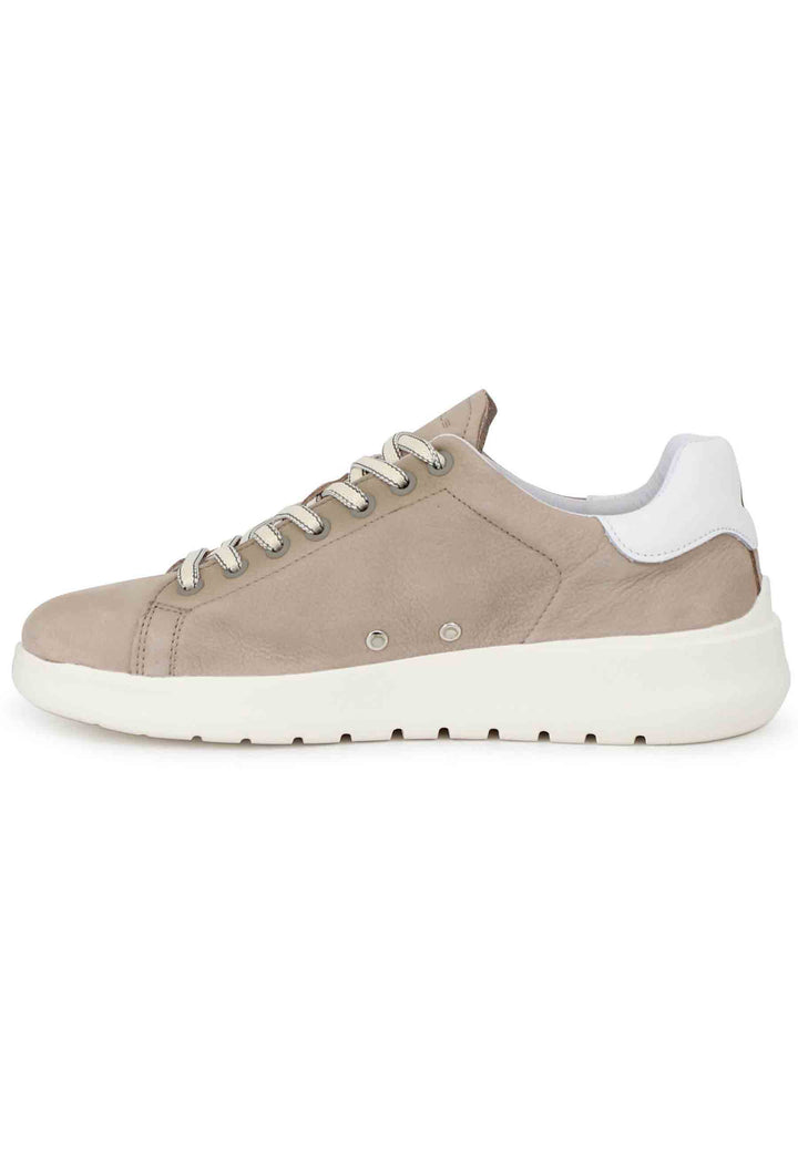 Spatarella Sneakers uomo Hover in nabuk sabbia con suola alta in gomma Offerta