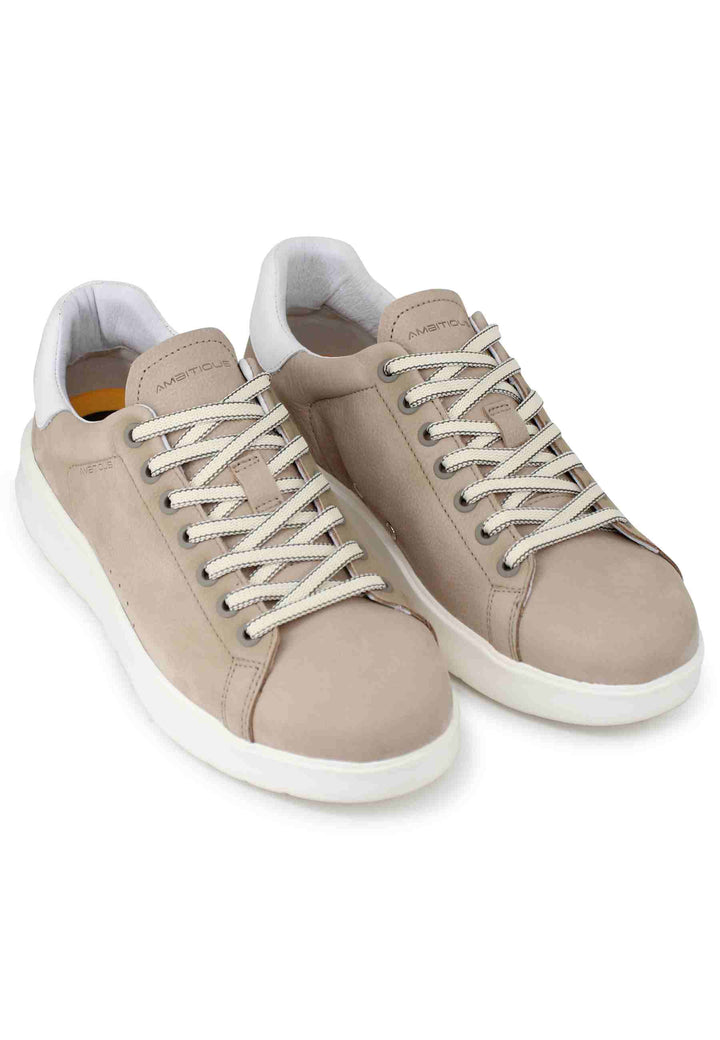 Spatarella Sneakers uomo Hover in nabuk sabbia con suola alta in gomma Offerta