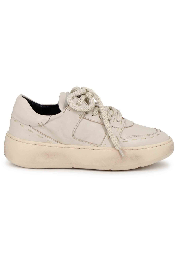 Spatarella Sneakers donna in pelle off white Nuova