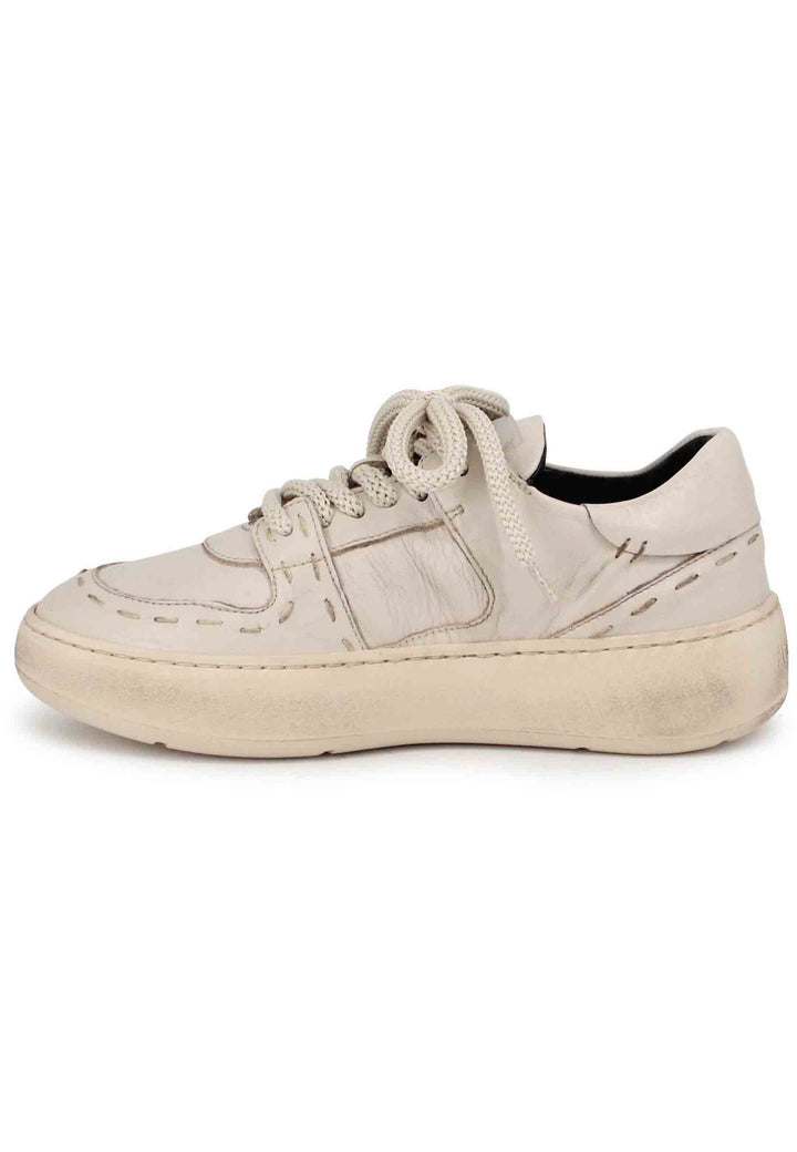 Spatarella Sneakers donna in pelle off white Nuova