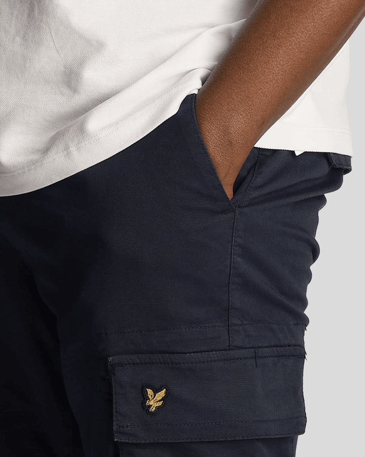 Spatarella Pantaloni cargo uomo in cotone blu navy Offerte