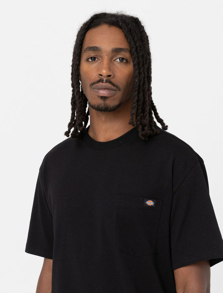 Spatarella T-shirt uomo Luray in cotone nero dk0a4yfc-blk In Saldo