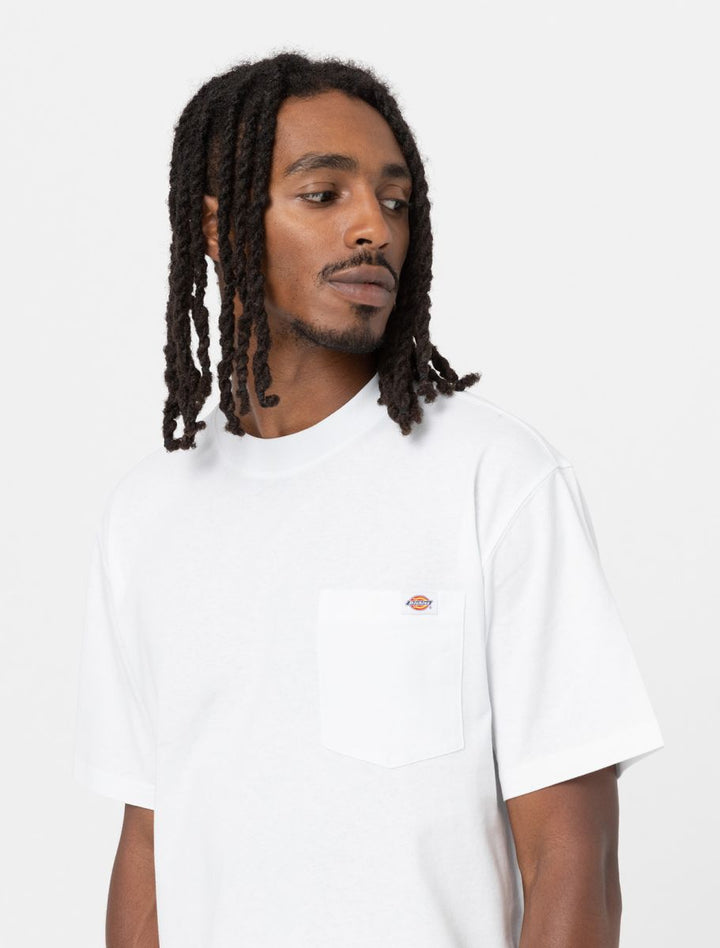 Spatarella T-shirt uomo Luray in cotone bianco dk0a4yfc-whx Nuova