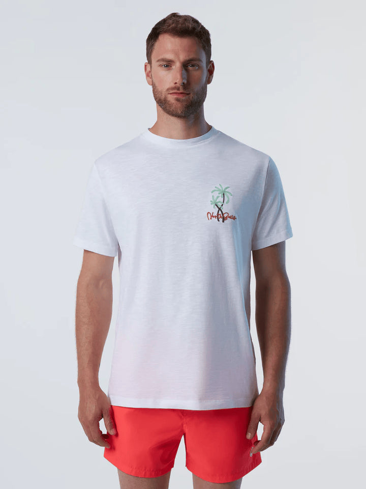 Spatarella T-shirt uomo in cotone bianco 692985-0101 In Linea