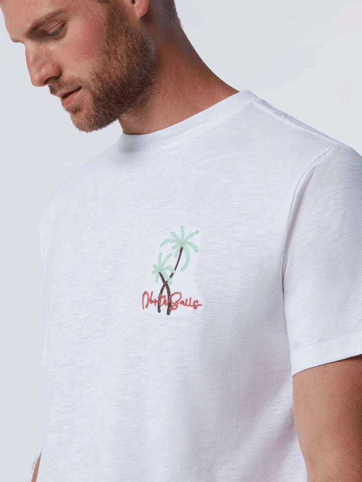 Spatarella T-shirt uomo in cotone bianco 692985-0101 In Linea