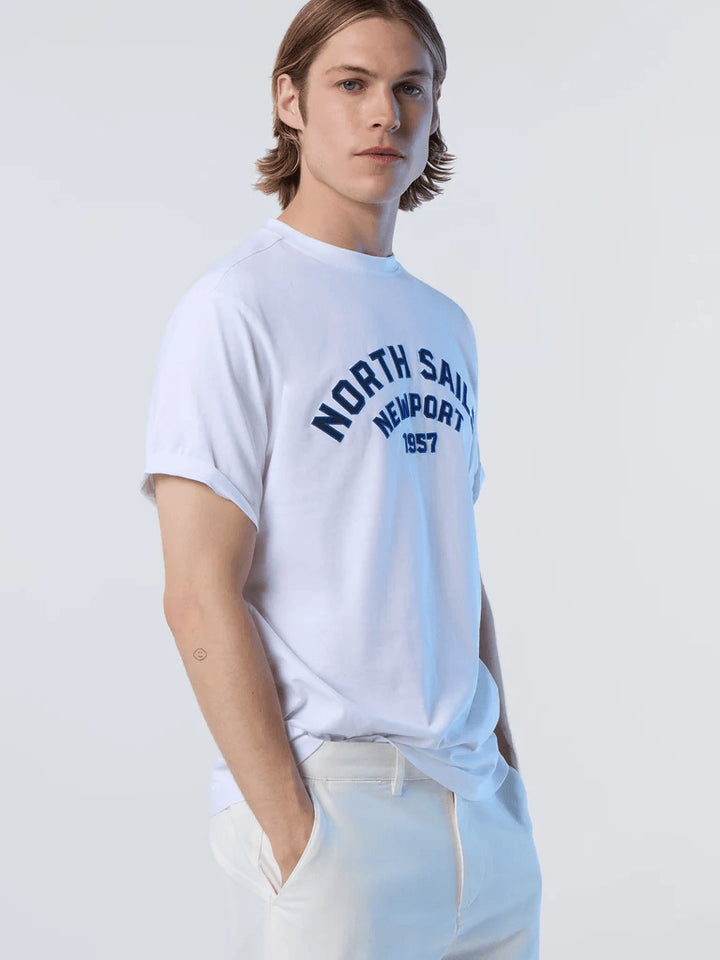 Spatarella T-shirt uomo in cotone bianco 692988-0101 Nuovo