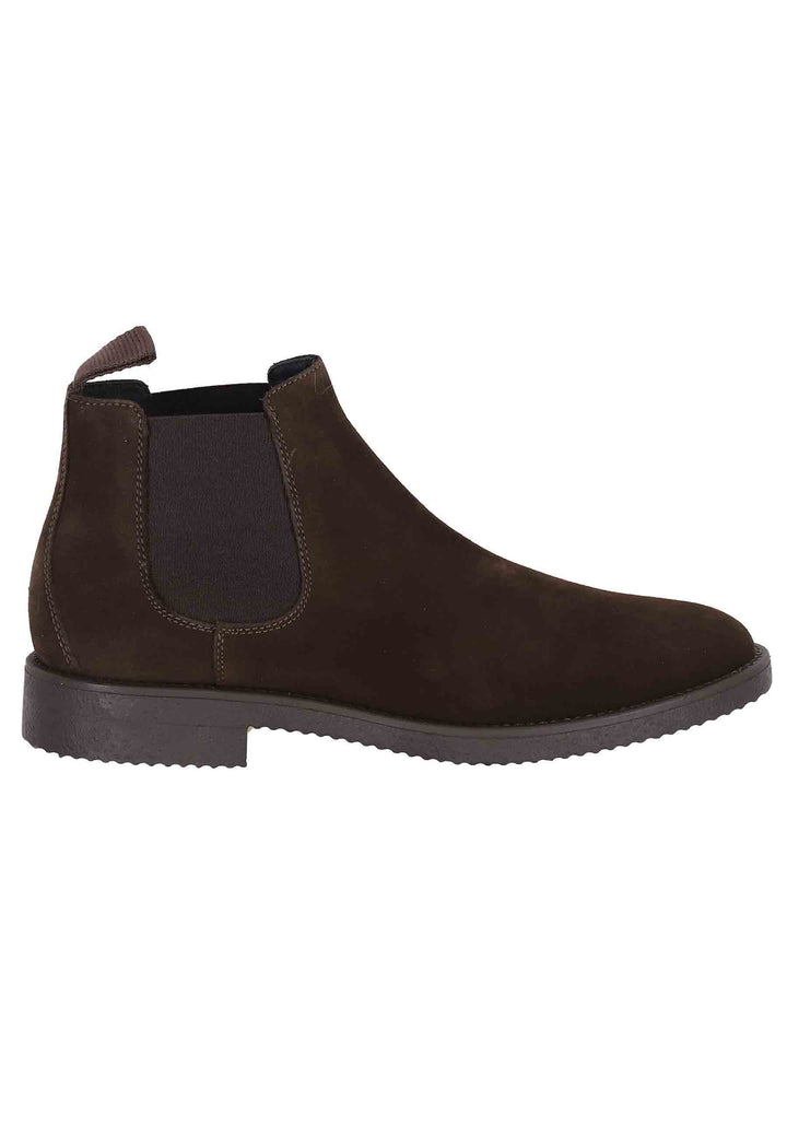 Spatarella Chelsea boots uomo in camoscio testa di moro con suola in para Qualità