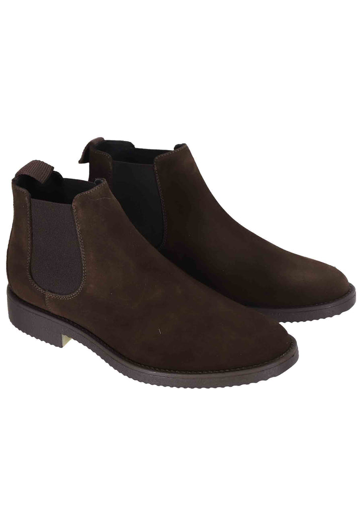 Spatarella Chelsea boots uomo in camoscio testa di moro con suola in para Qualità
