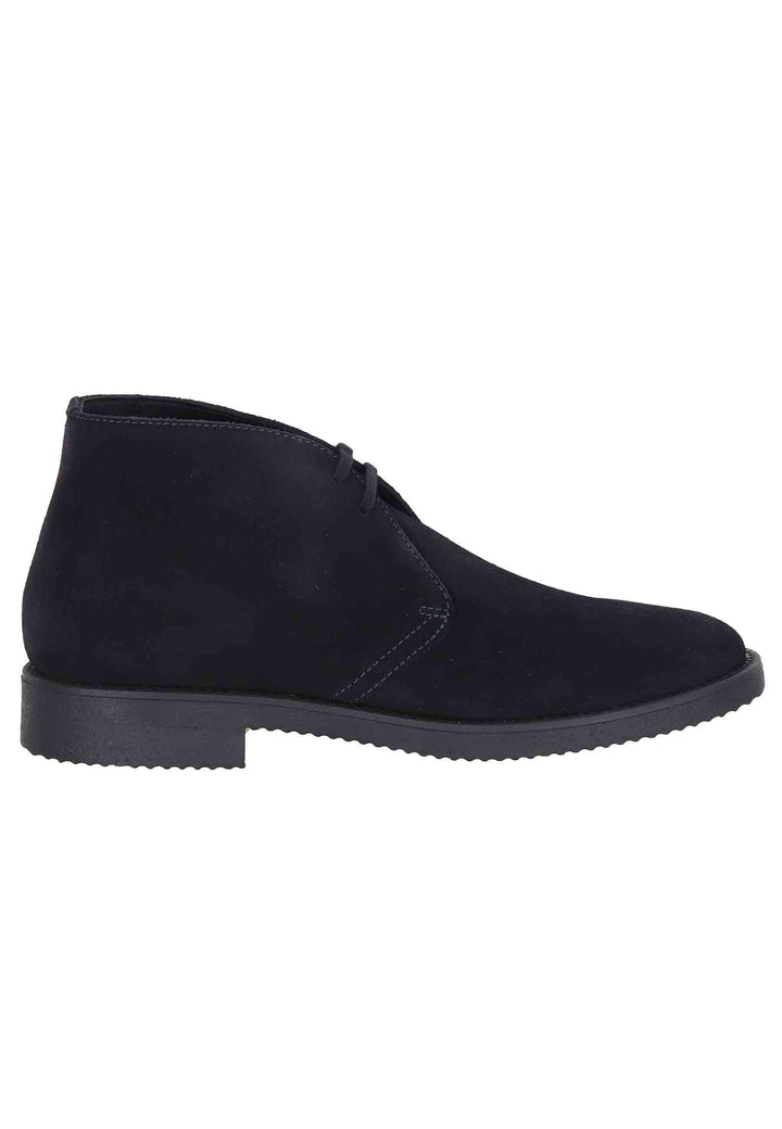Spatarella Polacchine uomo in camoscio blu con suola in para Soddisfazione Garantita
