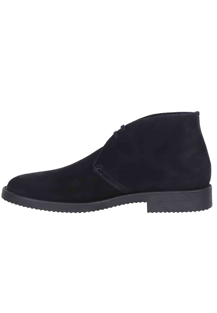 Spatarella Polacchine uomo in camoscio blu con suola in para Soddisfazione Garantita