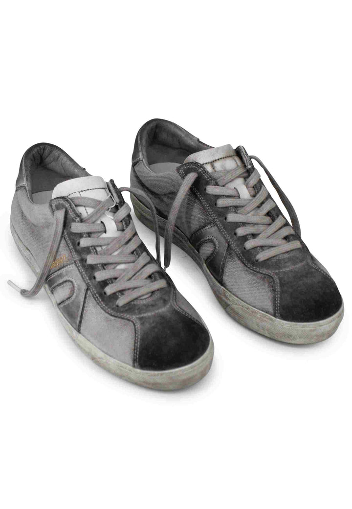 Spatarella Sneakers uomo in canvas vintage grigio Presa