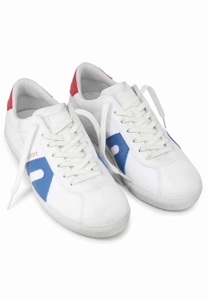 Spatarella Sneakers uomo in pelle bianca Sconto