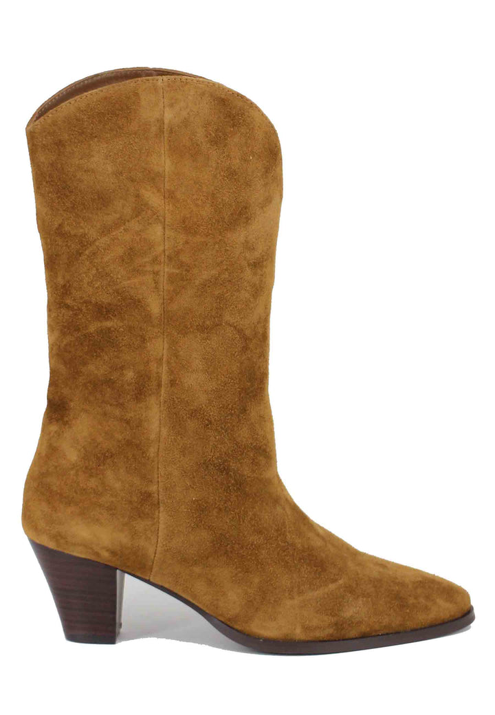Spatarella Stivali texani donna in camoscio cuoio Parisa Saldi